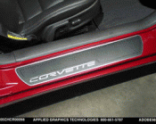 Door Sill Plate Kit - Gray Corvette Logo - GM (17802223)