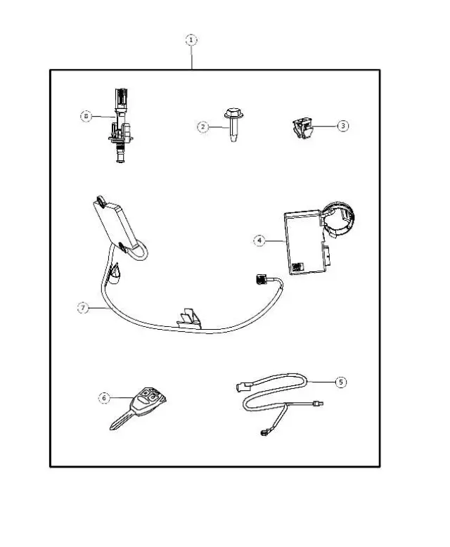 Blank With Transmitter Key - Mopar (68002316AC)