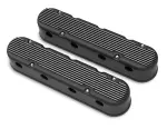 241182 - : Holley 2-Piece Finned Valve Cover - Gen III/IV LS - Satin Black Machined for Holley Image