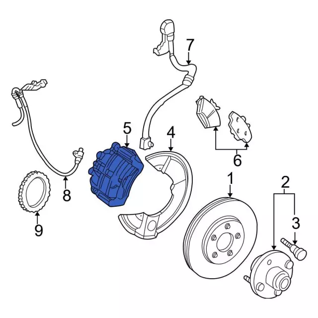 4F1Z2B120AA - Brakes: Caliper for Ford: Taurus | Mercury: Sable Image