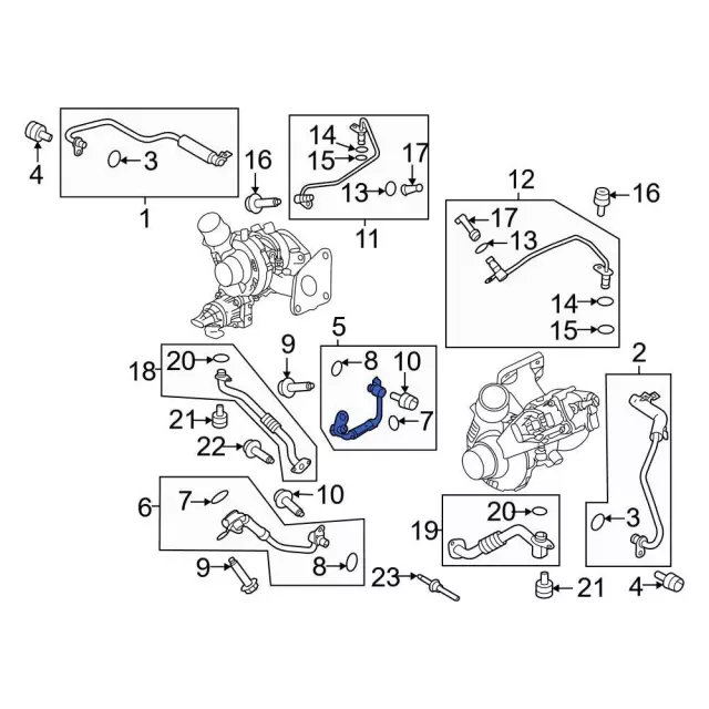 MB3Z8K153C - : Turbocharger Coolant Line for Ford: Bronco, Ranger Image