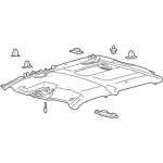 JL3Z1851944AB - Body: Headliner for Ford: F-150 Image