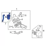 7E5Z9B659A - Engine: Outlet Hose for Ford: Fusion | Mercury: Milan Image