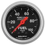 3312 - : GAUGE, FUEL PRESSURE, 2 1/16", 100PSI, MECHANICAL, SPORT-COMP for AutoMeter Image