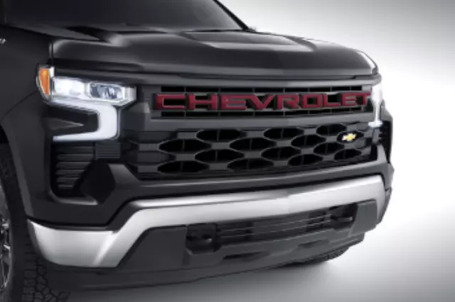 85529035 - Exterior: Grille, Black With Chevrolet Script Lettering for GM Image