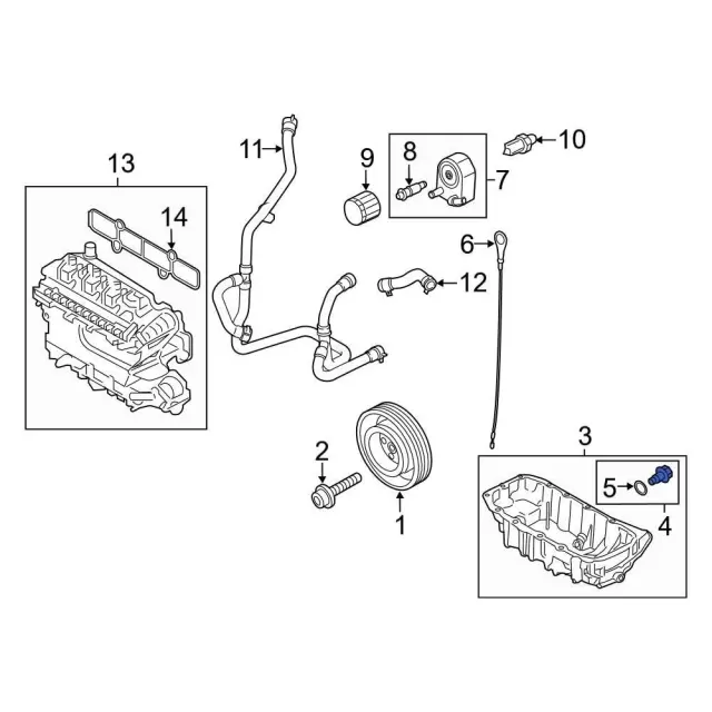 Engine Oil Drain Plug - Ford (ML3Z-6730-B)
