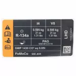 JR3Z9900014J - : AC Label for Ford: Mustang Image