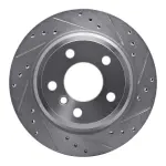 63131117R - : DFC Brake Rotor - Drilled and Slotted - Silver for DYNAMIC FRICTION Image