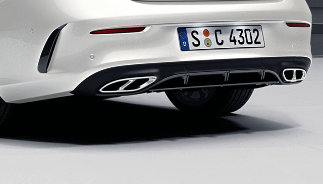 2058809803 - Exterior Detachable Parts: Amg Rear Apron Trim Diffuser-Look, Black for Mercedes-Benz: C300, C350e, C43 AMG, C63 AMG, C63 AMG S Image