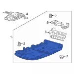 HC3Z28519A58LCK - Body: Overhead Console for Ford: F-250 Super Duty, F-350 Super Duty, F-450 Super Duty Image