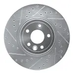 63120031L - : DFC Brake Rotor - Drilled and Slotted - Silver for DYNAMIC FRICTION Image