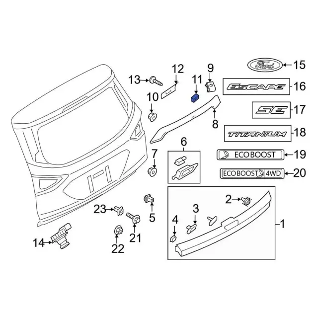 W717351S424 - : Front Sill Plate Nut for Ford Image