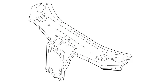 2166200072 - Cowl, Front Panel: Stiffener for Mercedes-Benz: CL550, CL600, CL63 AMG, CL65 AMG Image image