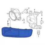 PC3Z17C755AA - : Fog Lamp Bezel for Ford: F-250 Super Duty, F-350 Super Duty, F-450 Super Duty Image