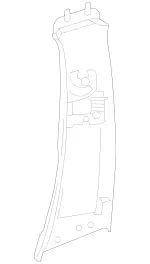 11869005009K30 - Body: Upper Center Pillar Trim for Mercedes-Benz Image