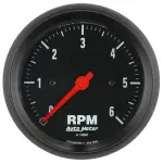 2695 - : GAUGE, TACHOMETER, 3 3/8", 6K RPM, IN-DASH, Z-SERIES for AutoMeter Image