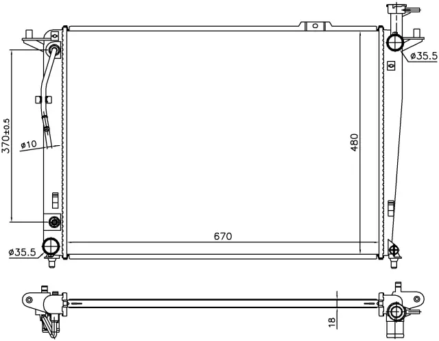 675035 - : Nissens Radiator for NISSENS Image