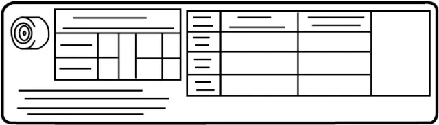 990904HB1A - : Tire Info Label for INFINITI: Q50 Image