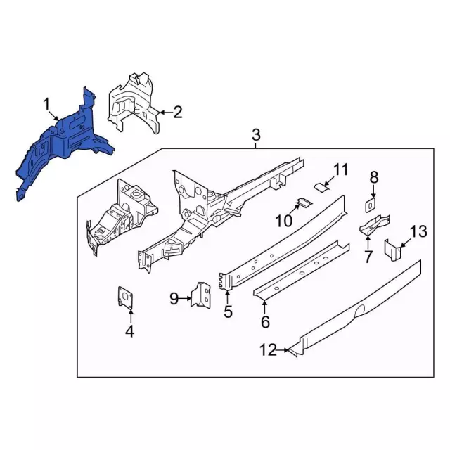 Fender Rail - Ford (SK4Z-6102038-B)