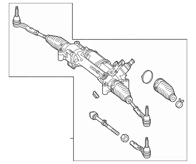 2224606901 - Steering: Steering Gear for Mercedes-Benz: Maybach S600, Maybach S650, S550, S560, S600 Image image