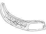 F85Z8200BAA - Body: Grille for Ford: F-150, F-250 Image