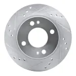 63172045L - : DFC Brake Rotor - Drilled and Slotted - Silver for DYNAMIC FRICTION Image