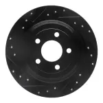 63354076L - : DFC Brake Rotor - Drilled and Slotted - Black for DYNAMIC FRICTION Image