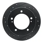 63347058L - : DFC Brake Rotor - Drilled and Slotted - Black for DYNAMIC FRICTION Image