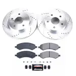 K2163 - : Z23 Daily Driver Carbon-Fiber Ceramic Brake Pad and Drilled &amp; Slotted Rotor Kit for PowerStop Image