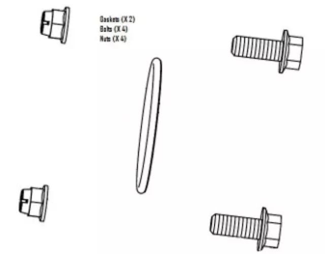 PTR0453091AA - Serviceable Components: Exhaust Hardware Kit for Lexus: GS350, GS450h, GS460, GX460, IS250, IS350 Image