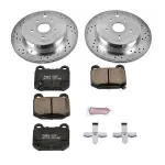 K5305 - : Z23 Daily Driver Carbon-Fiber Ceramic Brake Pad and Drilled &amp; Slotted Rotor Kit for PowerStop Image