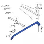 M2DZ7855114AA - : Rail - Roof Rack Side for Ford: Bronco Image