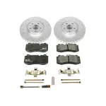 ESK6755 - : Genuine Geomet Coated Rotors, ECE-R90 Brake Pads + Hardware Kit for PowerStop Image