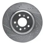 63146022L - : DFC Brake Rotor - Drilled and Slotted - Silver for DYNAMIC FRICTION Image