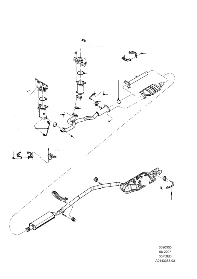 8G1Z5A205B - Exhaust: Exhaust System Hanger Bracket for Ford Image
