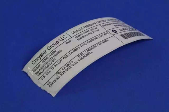 Vehicle Emission Control Information Label - Mopar (47480118AA)
