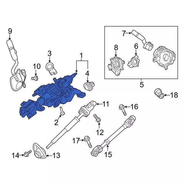 Steering Column - Ford (HC3Z-3C529-AN)