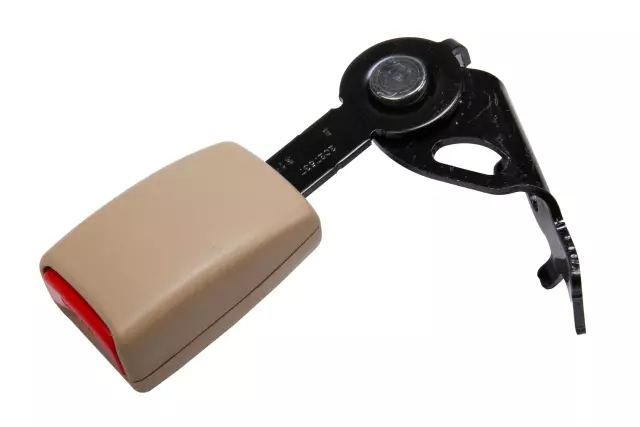 89023661 - : Part# 89023661 Light Cashmere Rear Passenger Side Center Seat Belt with Buckle for Cadillac: STS Image