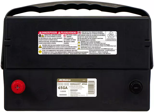 65GA - Electrical, Charging and Starting: Vehicle Battery for ACDelco Image