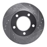 63142017R - : DFC Brake Rotor - Drilled and Slotted - Silver for DYNAMIC FRICTION Image