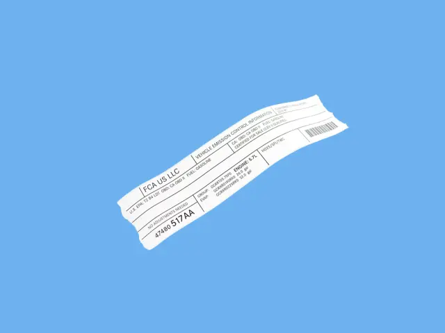 Vehicle Emission Control Information Label - Mopar (47480911AA)