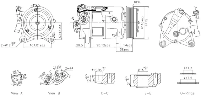 891038 - : Nissens A/C Compressor for NISSENS Image