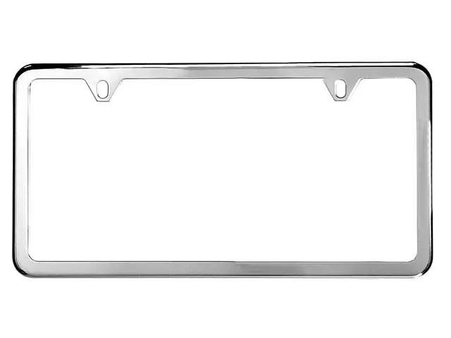 83Z10 - Exterior: License Plate Frame - Polished Slimline for Mazda: 2, 3, 5, 6, CX-3, CX-5, CX-7, CX-9, MPV, MX-5 Miata, RX-8, Tribute Image