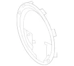2138885300 - Body: Emblem Base Plate for Mercedes-Benz Image