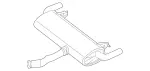 2534904401 - Exhaust System: Exhaust Gas Line, Rear for Mercedes-Benz: GLC300 Image
