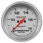 4479 - : GAUGE, AIR/FUEL RATIO-WIDEBAND, ANALOG, 2 5/8", 8:1-18:1, STEPPER MOTOR, UL for AutoMeter Image