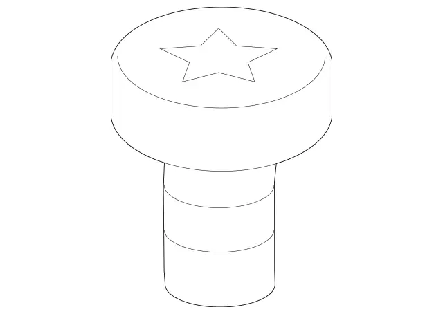 1496 - Trunk Lid: Hexalobular Screw for Mercedes-Benz: 250, 300S, CL550, CL600, CL63 AMG, CL65 AMG, S350, S400, S500, S550, S600, S63 AMG, SL500, SL55 AMG, SL550, SL600, SL63 AMG, SL65 AMG Image image