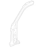 2046303810 - : Hinge Pillar Reinforced for Mercedes-Benz Image
