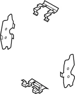 4108073L29 - : Disc Brake Anti-Rattle Clip Set for Infiniti Image