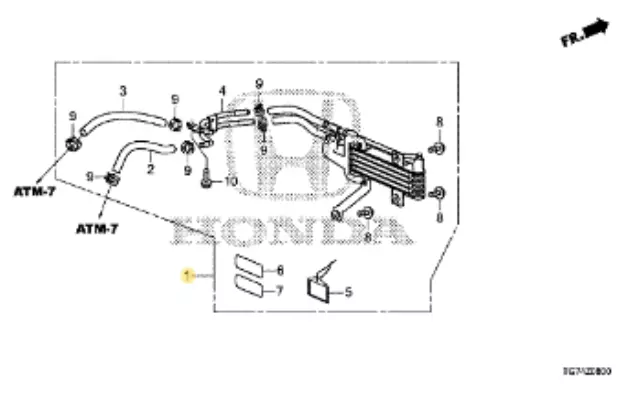 6255RLX306 - Towing: 2016-2020 Honda Pilot Accessory Transmission Fluid Cooler Kit for Honda: Pilot Image